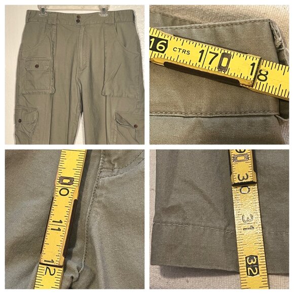 Cabelas Cargo Pants 38x32 Reg 900842 Tan Extra Pockets Outdoors Relaxed Comfort - Picture 12 of 16